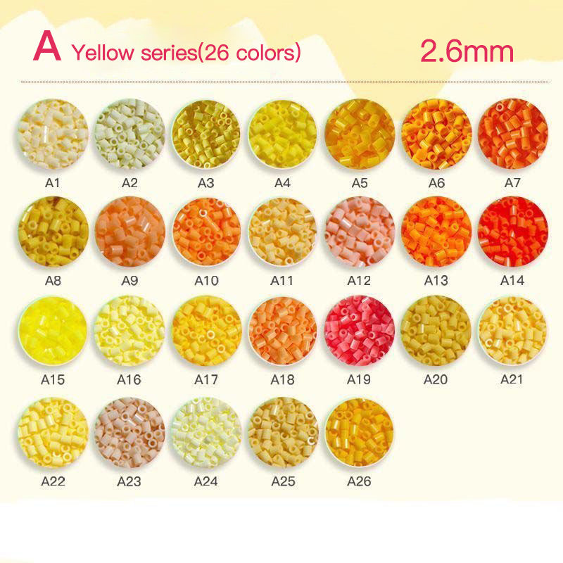 0.1in/2.6mm Plastic Fuse beads set（1000pcs/bottle）