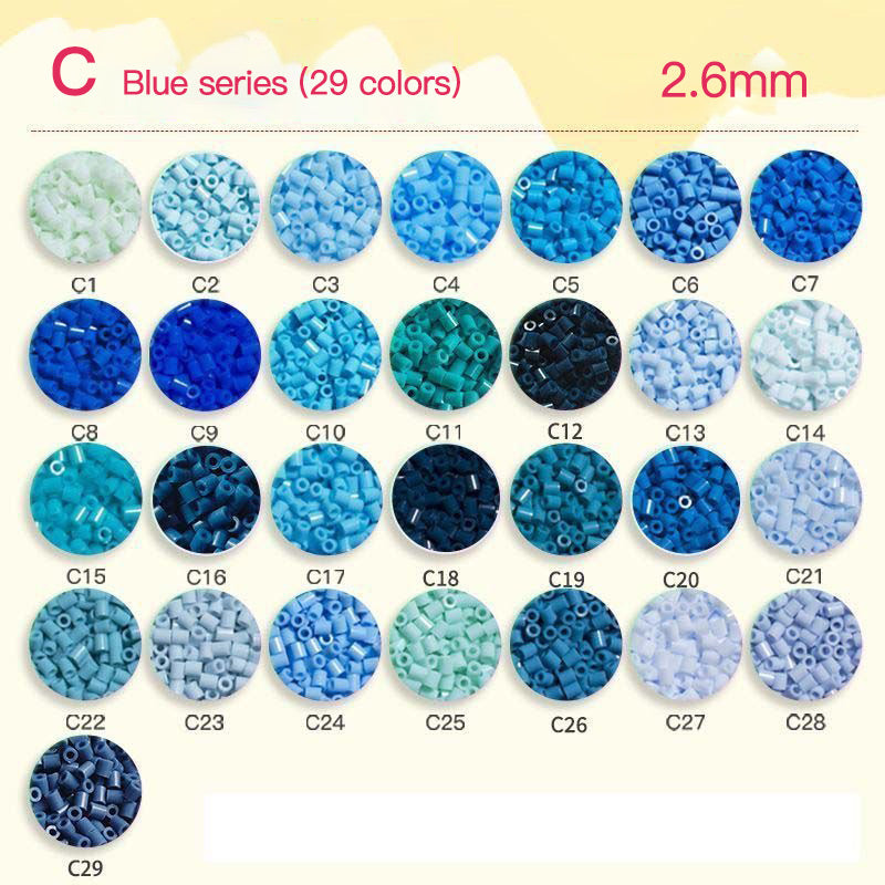 0.1in/2.6mm Plastic Fuse beads set（1000pcs/bottle）