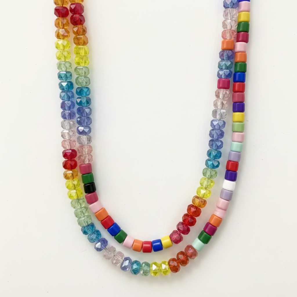 Glass bead necklace